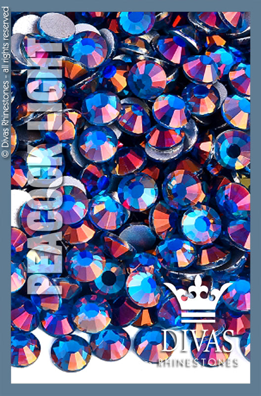 COATED RHINESTONES - 'Peacock Light'
