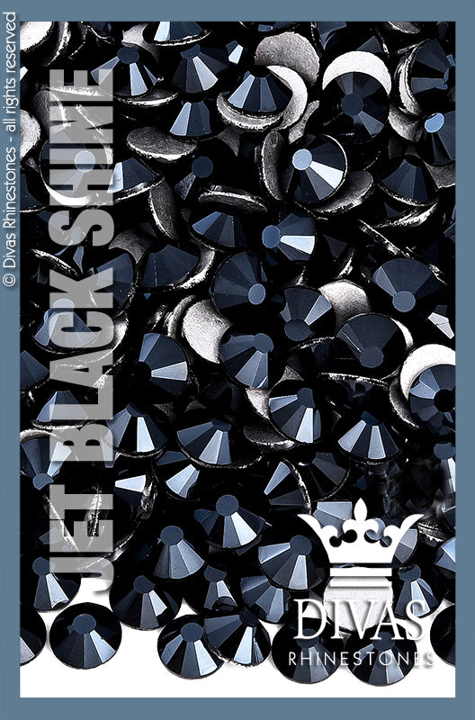 CRYSTAL RHINESTONES - 'Jet Black Shine'