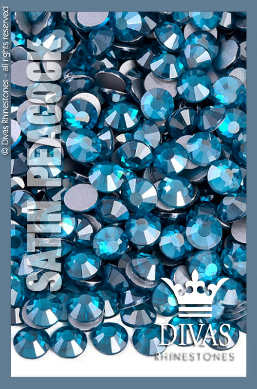 SATIN RHINESTONES - 'Peacock'