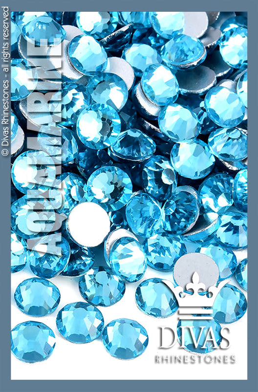 CRYSTAL RHINESTONES - 'Aquamarine'