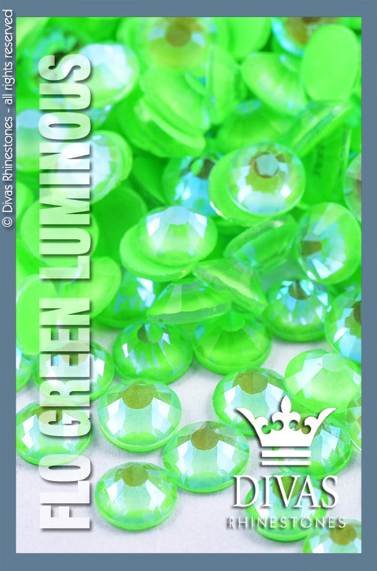 LUMINOUS RHINESTONES - 'Flo Green'