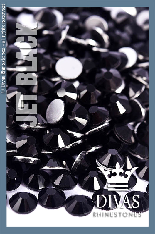 CRYSTAL RHINESTONES - 'Jet Black'