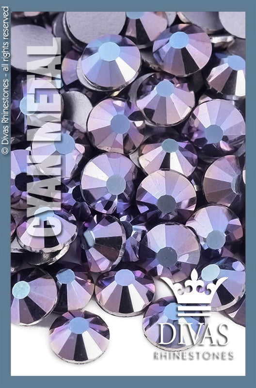 COATED RHINESTONES - 'Cyan Metal'