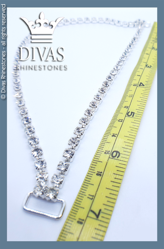 1 Row, 2 Tiered, Slim Dangling Czech Crystal Bottoms Connectors in alloy casing - 17cm / 2 pieces