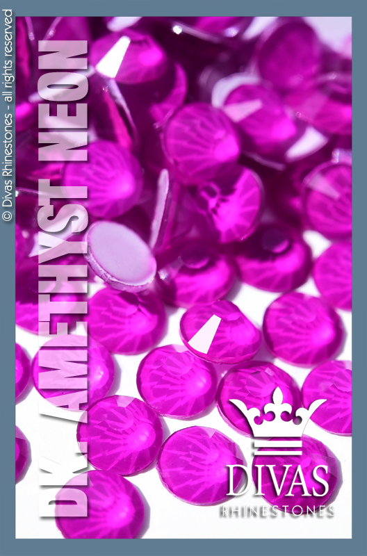 NEON RHINESTONES - Eltanin Rose #2020 Glass Crystal 'Dark Amethyst'