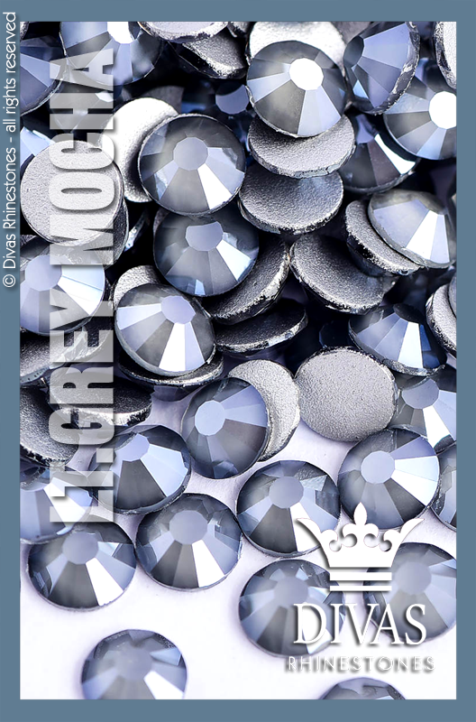 MOCHA RHINESTONES - Eltanin Rose #2020 Glass Crystal 'Light Grey'