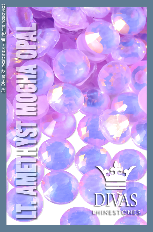 MOCHA RHINESTONES - Eltanin Rose #2020 Glass Crystal 'Lt. Amethyst Mocha Opal'