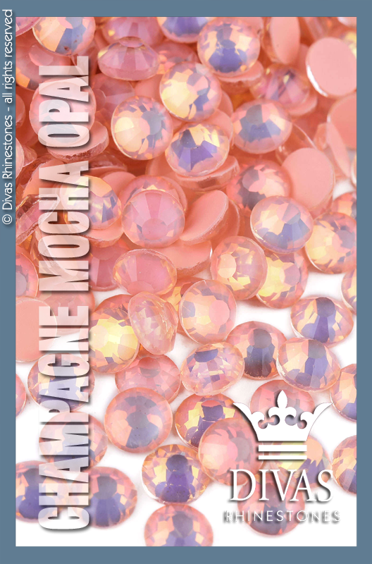 MOCHA RHINESTONES - Eltanin Rose #2020 Glass Crystal 'Champagne Opal'