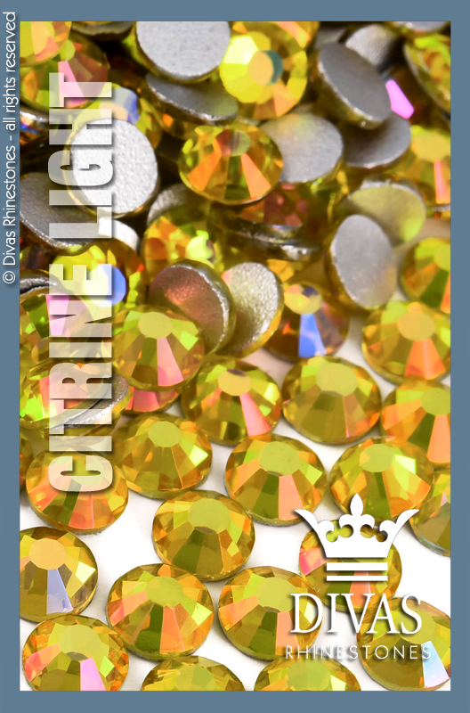COATED RHINESTONES - Eltanin Rose #2020 Glass Crystal 'Citrine Light'
