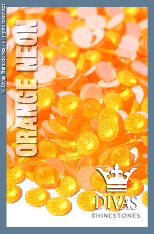 NEON RHINESTONES - Eltanin Rose #2020 Glass Crystal 'Orange'