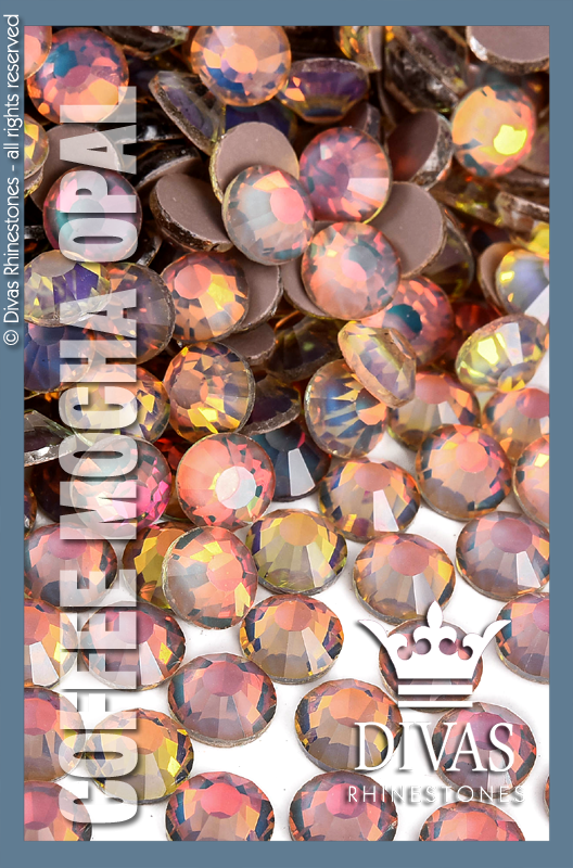 MOCHA RHINESTONES - Eltanin Rose #2020 Glass Crystal 'Coffee Mocha Opal'