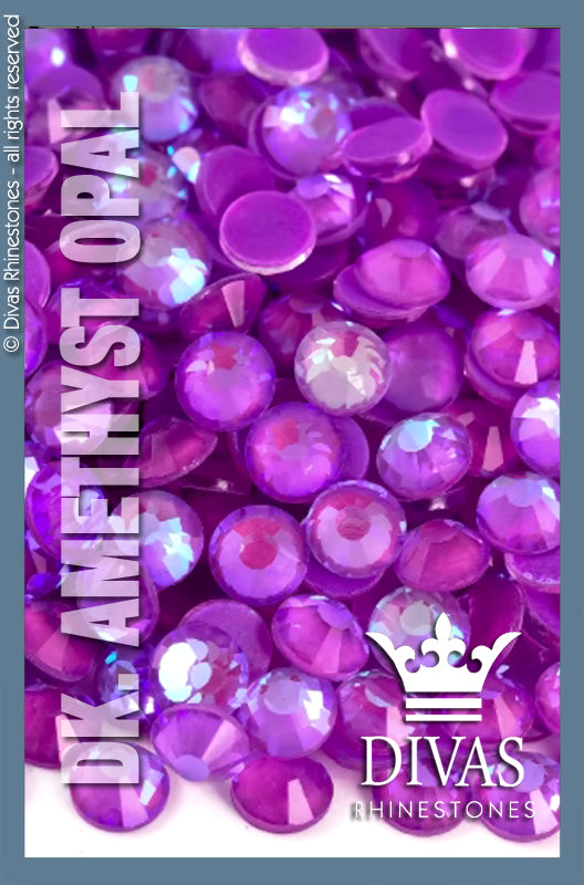 LUMINOUS RHINESTONES -'Dk. Amethyst Opal'