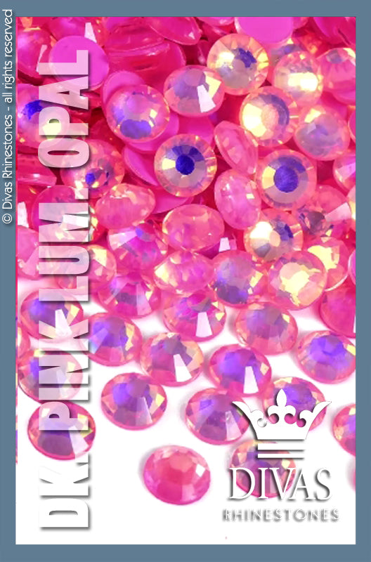 LUMINOUS RHINESTONES - 'Dark Pink Opal'