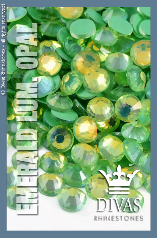 LUMINOUS RHINESTONES - 'Emerald Opal'