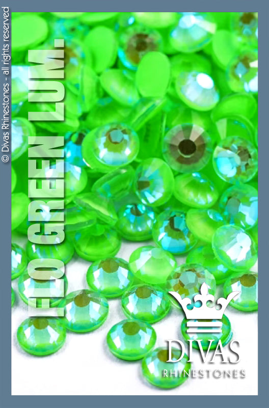 LUMINOUS RHINESTONES - 'Flo Green'