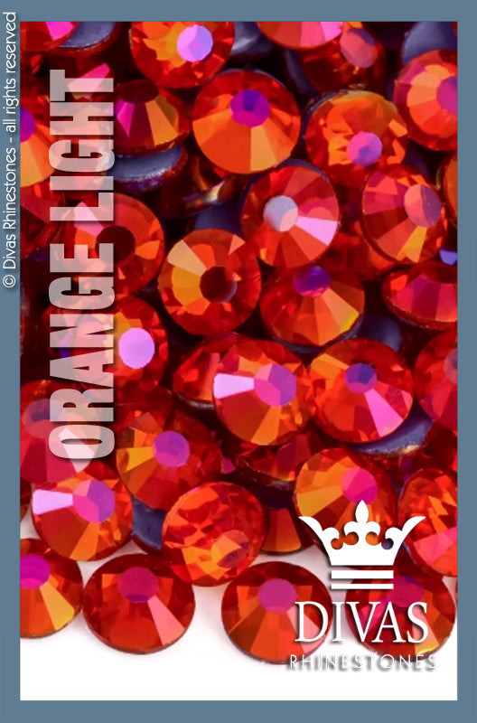 COATED RHINESTONES - 'Orange Light'