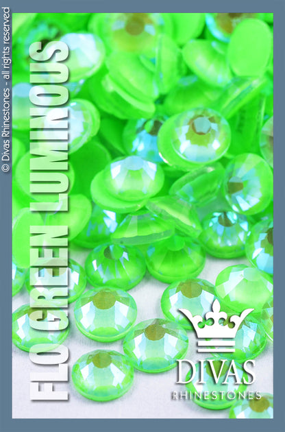 LUMINOUS RHINESTONES - 'Flo Green'