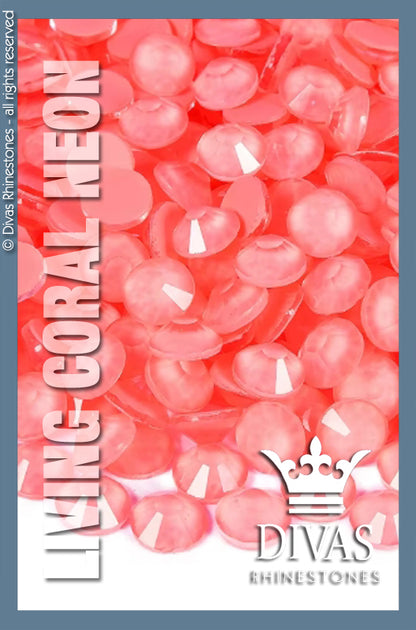 NEON RHINESTONES - 'Living Coral'