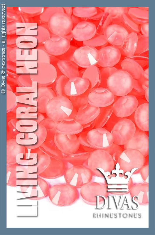 NEON RHINESTONES - 'Living Coral'