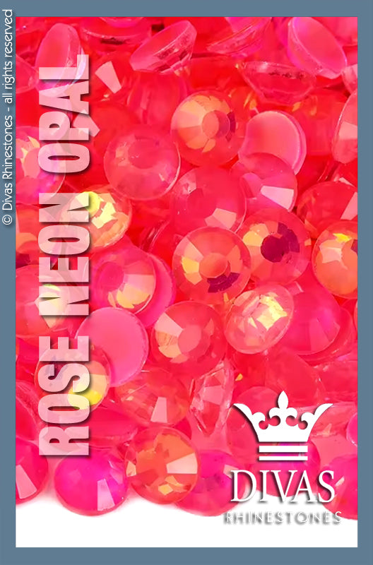 NEON RHINESTONES - 'Rose Opal