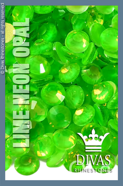 NEON RHINESTONES - 'Lime Opal'