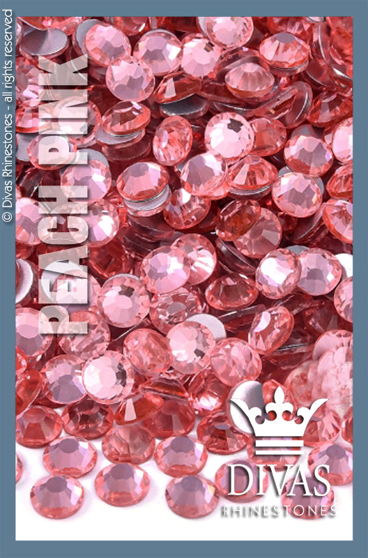 CRYSTAL RHINESTONES - 'Peach Pink'