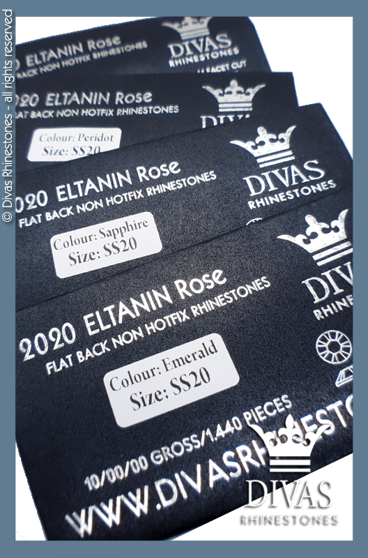 LUMINOUS RHINESTONES - Eltanin Rose #2020 Glass Crystal 'Dark Pink Opal'