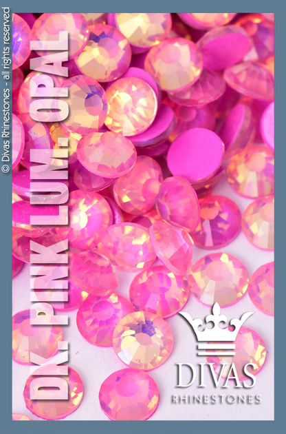 LUMINOUS RHINESTONES - Eltanin Rose #2020 Glass Crystal 'Dark Pink Opal'