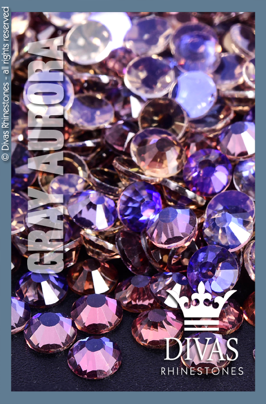 AURORA RHINESTONES - Eltanin Rose #2020 Glass Crystal 'Grey'