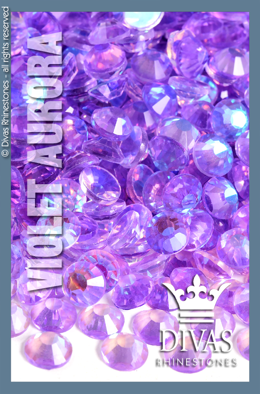 AURORA RHINESTONES - Eltanin Rose #2020 Glass Crystal 'Violet'