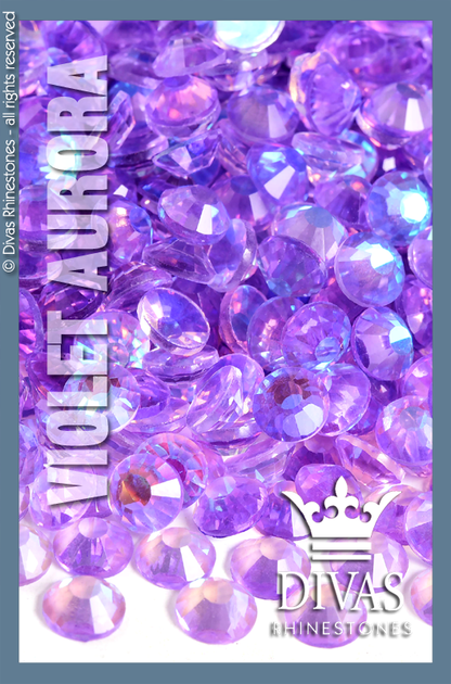 AURORA RHINESTONES - Eltanin Rose #2020 Glass Crystal 'Violet'