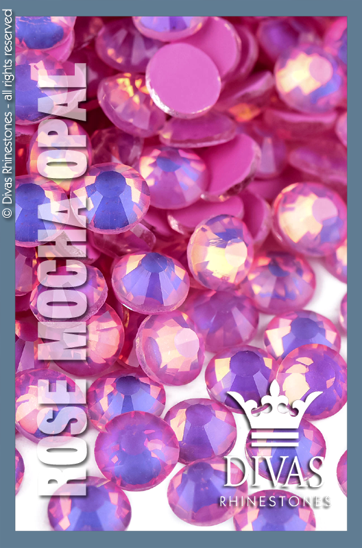MOCHA RHINESTONES - Eltanin Rose #2020 Glass Crystal 'Rose Opal'