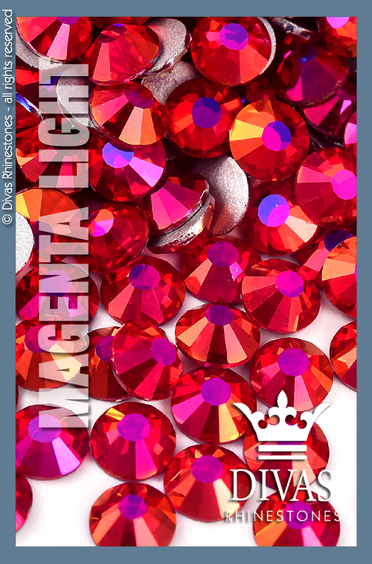 COATED RHINESTONES - Eltanin Rose #2020 Glass Crystal 'Magenta Light'
