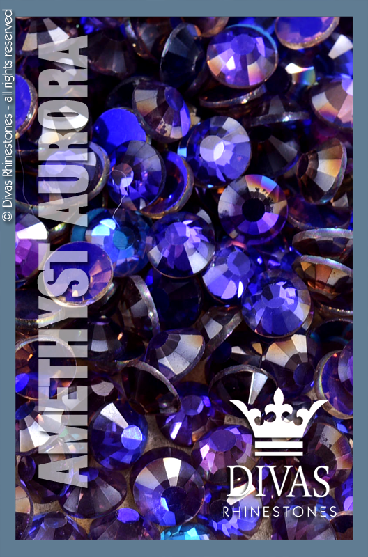 AURORA RHINESTONES - Eltanin Rose #2020 Glass Crystal 'Amethyst'