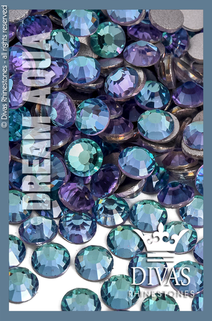 COATED RHINESTONES - Eltanin Rose #2020 Glass Crystal 'Dream Aqua'