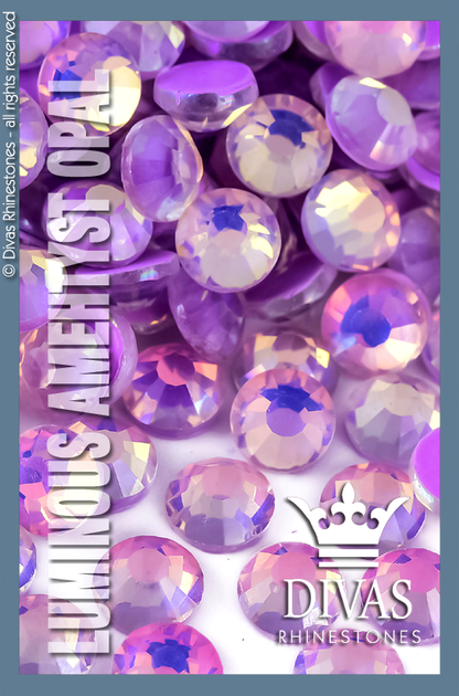 LUMINOUS RHINESTONES - Eltanin Rose #2020 Glass Crystal 'Amethyst Opal'